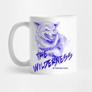 Wolf, The Wilderness-  Blue Design Mug